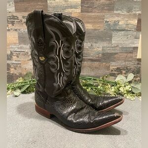 Los Altos Ostrich Western Boots Size 8.5 Men's